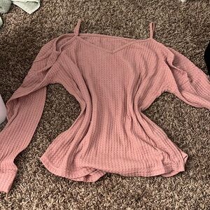 Small pink longsleeve with spaghetti strap top